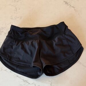 lululemon athletica Black Speed Up Shorts size 0